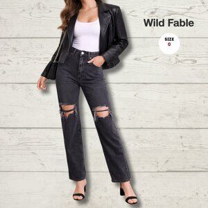 Wild Fable High-Rise Baggy Jeans – Black – Size 0